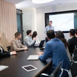 Picture of business meeting in conference room