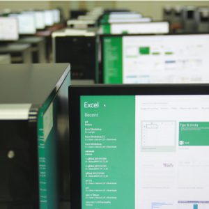 Microsoft Excel, a spreadsheet developed by Microsoft, on computer screen.
